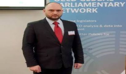 Народният представител от ГЕРБ Павел Христов представя България на конференция