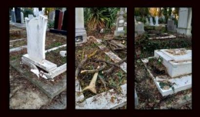 Сигнал придружен със снимков материал отнасящ се за Централния гробищен