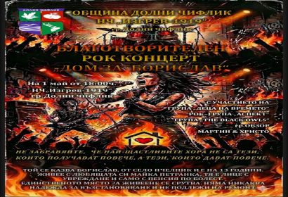 В Долни чифлик ще се проведе благотворителен концерт „Дом за Борислав“